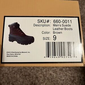 Men's Suede Leather Boots - Brown